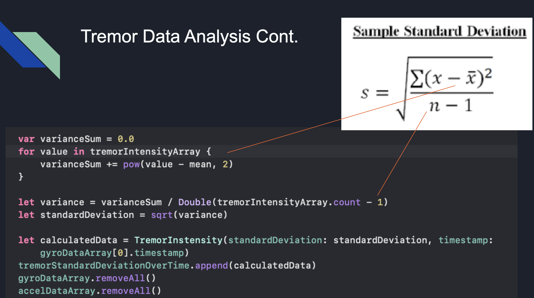 How a measuring event is analyzed